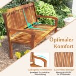 Medinis 2-3 vietų sodo suoliukas iki 320 kg apkrovos (Medžio)