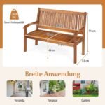 Medinis 2-3 vietų sodo suoliukas iki 320 kg apkrovos (Medžio)