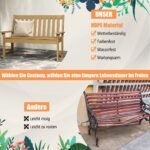 Lauko suolas sodui ir parkui 2-3 vietų atsparus oro sąlygoms (Ruda)