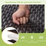 Sūpuoklinis suoliukas su metaliniu rėmu ir atlošu (Ruda)