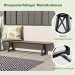 Lauko suoliukas be atlošo 183 cm ilgio 500 kg apkrova (Ruda)