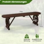 Medinis lauko suoliukas be atlošo (Rudyki rudumas)