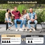 Sodo suoliukas 4 asmenims 183 cm (Ruda)