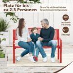 Lauko suoliukas sodui 128 cm (Raudona)