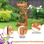 Medinė pakelta lysvė su atrama (Oranžinė)