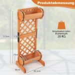 Medinė pakelta lysvė su atrama (Oranžinė)