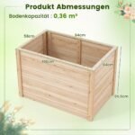 Medinė sodo lysvė aukšta 100x64x65 5 cm (Natūrali)