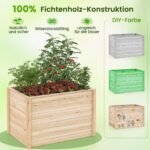 Medinė sodo lysvė aukšta 100x64x65 5 cm (Natūrali)