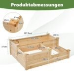 3 pakopų eglės medienos gėlynas atviru dugnu (Natūrali)