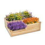 3 pakopų eglės medienos gėlynas atviru dugnu (Natūrali)