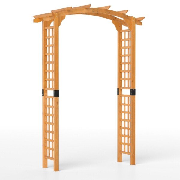 Medinė sodo arka su stogeliu (Oranžinė)