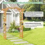 Medinė sodo arka su stogeliu (Oranžinė)