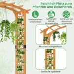 Medinė sodo arka su stogeliu (Oranžinė)