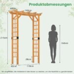 Medinė sodo arka su stogu ir grotelėmis (Oranžinė)