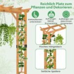 Medinė sodo arka su stogu ir grotelėmis (Oranžinė)