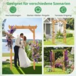 Medinė sodo arka su stogu ir grotelėmis (Oranžinė)