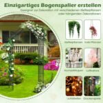 Metalinė rožių arkos stovas lauko dekoravimui 140 x 40 x 223 cm (Juoda)