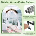 Metalinė rožių arkos stovas lauko dekoravimui 140 x 40 x 223 cm (Juoda)