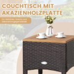 Lauko baldų komplektas: du krėslai ir staliukas (Ruda)