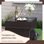 Lauko baldų komplektas: 2 kėdės ir staliukas (Pilka)