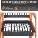 3 dalių sodo baldų komplektas: akacijos medienos stalas ir dvi kėdės (Natūrali)