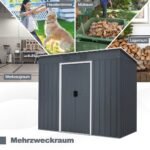 Sodo namelis su dvigubomis durimis 217 x 110 cm (Pilka)