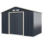 Daugiafunkcis plieninis sodo namelis (Pilka)