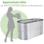 Modulinė metalinė lysvė daržui (Sidabrinė)