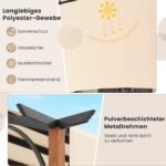 Ištraukiama sodo pergola 3 6 x 3 m (Smėlio)