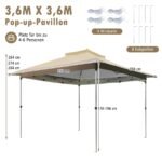 Vandeniui ir UV spinduliams atspari pavėsinė (Chaki)