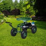 Sodo vežimėlis su ištraukiama vairalazde ir krepšiu (Žalia)