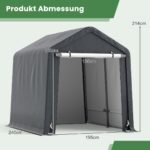 Praktiška dviračių ir įrankių sandėliavimo palapinė (Pilka)