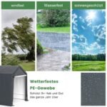 Praktiška dviračių ir įrankių sandėliavimo palapinė (Pilka)