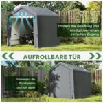 Praktiška dviračių ir įrankių sandėliavimo palapinė (Pilka)