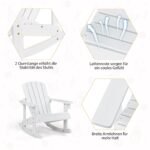 Lauko medinis supamas krėslas vaikams (Balta)