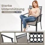 Sodo kėdžių komplektas (2 vnt.) su greitai džiūstančiu audiniu (Kavos)