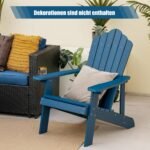 Adirondack sodo kėdė su laikikliu gėrimams (Mėlyna)