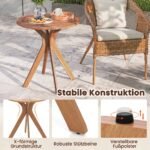 Apvalus akacijos medienos sodo staliukas (Natūrali)