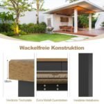 Akacijos medienos lauko valgomojo stalas 8 žmonėms 200x90 cm (Natūrali)