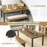 Akacijos medienos lauko valgomojo stalas 8 žmonėms 200x90 cm (Natūrali)