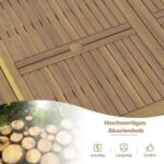 Akacijos medienos lauko valgomojo stalas 8 žmonėms 200x90 cm (Natūrali)