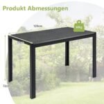 Stačiakampis lauko stalas 120x71 cm (Ruda)