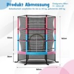 Sodo batutas su apsauginiu tinklu iki 135 kg apkrovos (Rožinė)