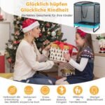 Vaikiškas batutas su sūpynėmis ir apsauginiu tinklu (Mėlyna)