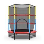 Vaikų batutas su apsauginiu tinklu 140 cm skersmens (Spalvotas)