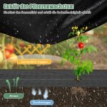 Gėlynų ir daržų apsauginė juosta nuo piktžolių 50m² (Juoda)