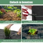 Gėlių darželių ir daržų apsauginė agroplėvelė nuo piktžolių 25x2m 100 g/m² (Juoda)