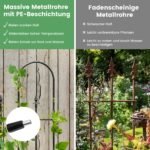 Metalo augalų atraminis rėmas alpinariumams (Juoda)