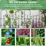 Metalo augalų atraminis rėmas alpinariumams (Juoda)