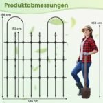 Metalo augalų atraminis rėmas alpinariumams (Juoda)